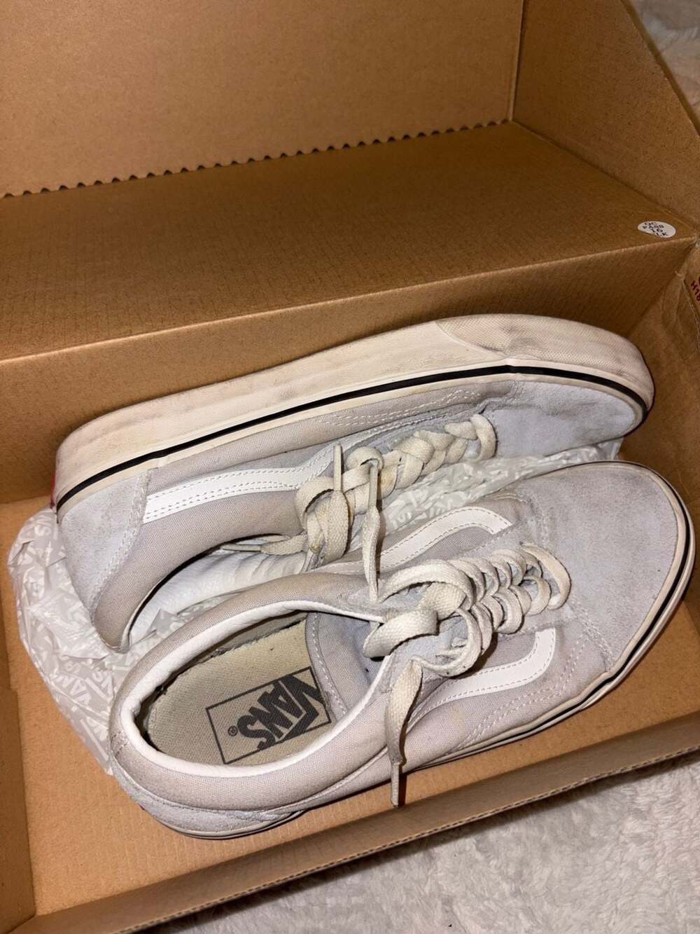 Vans Old Skool Gray Dawn/True White Skateboarding Shoes